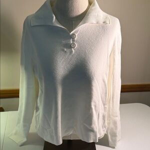 Talbots White Button Down Shirt